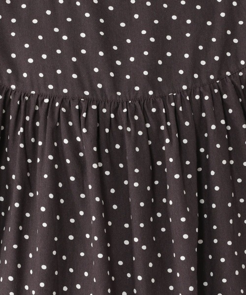studio CLIP（スタディオクリップ）の「ドットプリントギャザーブラウス（シャツ/ブラウス・レディース・ネイビー/サックスブルー/ブラック・FREE）」の17枚目の写真