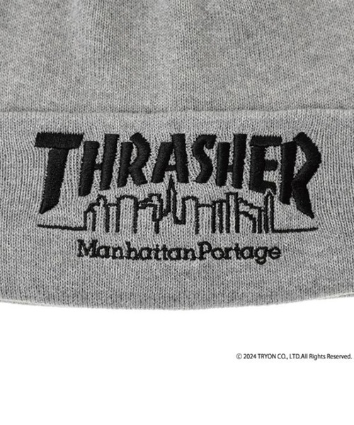 Manhattan Portage（マンハッタンポーテージ）の「Manhattan Portage/マンハッタンポーテージ ビーニー "THRASHERコラボレーション" COTTON KINIT WATCH MP266（ニットキャップ/ビーニー・メンズ・ブラック/グレー・FREE）」の10枚目の写真