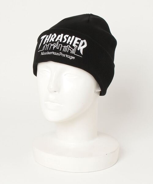 Manhattan Portage（マンハッタンポーテージ）の「Manhattan Portage/マンハッタンポーテージ ビーニー "THRASHERコラボレーション" COTTON KINIT WATCH MP266（ニットキャップ/ビーニー・メンズ・ブラック/グレー・FREE）」の15枚目の写真