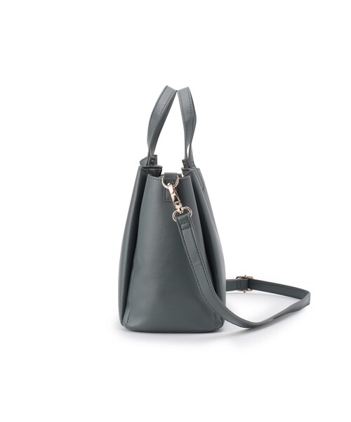 ITS'DEMO（イッツデモ）の「◆【両あおり／ポケ5】かるBAG2wayトート（トートバッグ・レディース・ダークグレー/ベージュ/アイボリー/ブラック・00）」の6枚目の写真