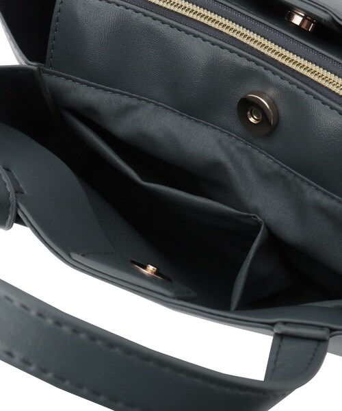 ITS'DEMO（イッツデモ）の「◆【両あおり／ポケ5】かるBAG2wayトート（トートバッグ・レディース・ダークグレー/ベージュ/アイボリー/ブラック・00）」の14枚目の写真