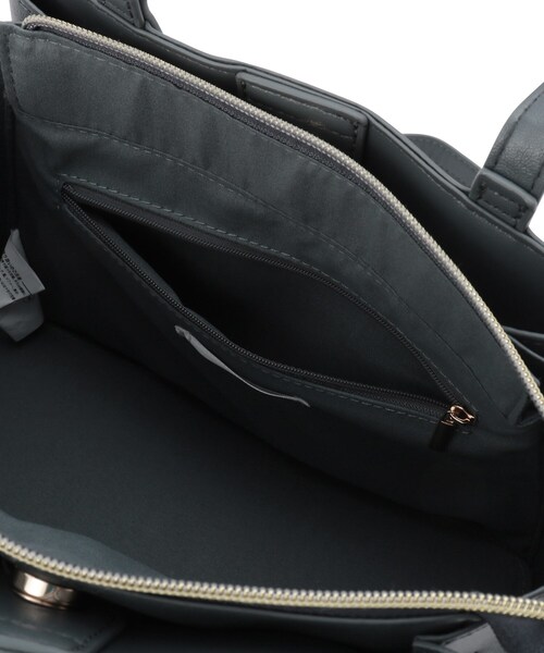 ITS'DEMO（イッツデモ）の「◆【両あおり／ポケ5】かるBAG2wayトート（トートバッグ・レディース・ダークグレー/ベージュ/アイボリー/ブラック・00）」の16枚目の写真