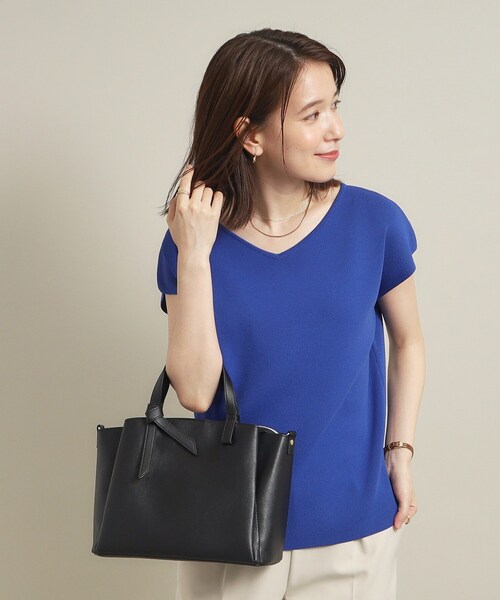 ITS'DEMO（イッツデモ）の「◆【両あおり／ポケ5】かるBAG2wayトート（トートバッグ・レディース・ダークグレー/ベージュ/アイボリー/ブラック・00）」の21枚目の写真