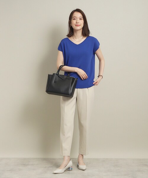 ITS'DEMO（イッツデモ）の「◆【両あおり／ポケ5】かるBAG2wayトート（トートバッグ・レディース・ダークグレー/ベージュ/アイボリー/ブラック・00）」の22枚目の写真