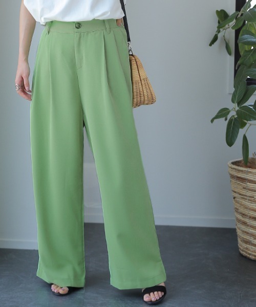 HUG.U（ハグユー）の「噂のカラーパンツ（スラックス・レディース・ターコイズブルー/セージグリーン/チェリーピンク/グリーン/ラベンダー/ブラック/ライトベージュ/ペールイエロー/ピンク系その他/イエロー系その他/ブラウン系その他/ベージュ系その他/ブラック系その他/グリーン系その他/ブルー系その他・レギュラー丈/トール丈）」の7枚目の写真