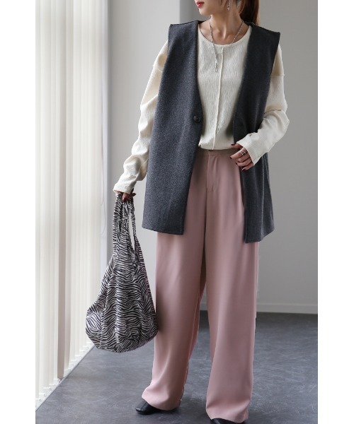 HUG.U（ハグユー）の「噂のカラーパンツ（スラックス・レディース・ターコイズブルー/セージグリーン/チェリーピンク/グリーン/ラベンダー/ブラック/ライトベージュ/ペールイエロー/ピンク系その他/イエロー系その他/ブラウン系その他/ベージュ系その他/ブラック系その他/グリーン系その他/ブルー系その他・レギュラー丈/トール丈）」の18枚目の写真