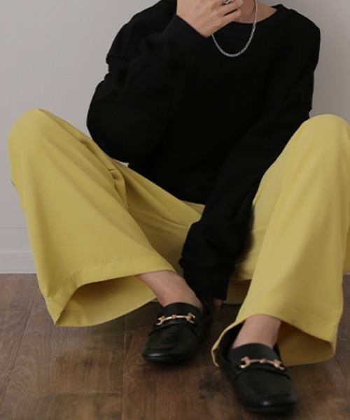 HUG.U（ハグユー）の「噂のカラーパンツ（スラックス・レディース・ターコイズブルー/セージグリーン/チェリーピンク/グリーン/ラベンダー/ブラック/ライトベージュ/ペールイエロー/ピンク系その他/イエロー系その他/ブラウン系その他/ベージュ系その他/ブラック系その他/グリーン系その他/ブルー系その他・レギュラー丈/トール丈）」の17枚目の写真