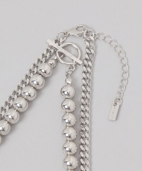 JEANASIS（ジーナシス）の「ボールチェーン2レンネックレス/139305（ネックレス・レディース・シルバー/ゴールド・FREE）」の6枚目の写真