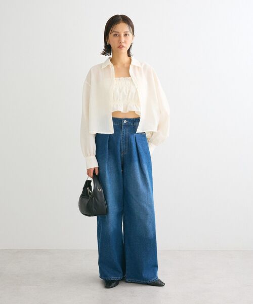 ELENCARE DUE（エレンカーレデュエ）の「・ELENCARE DUE ビスチェ付ショートシャツ（シャツ/ブラウス・レディース・グリーン/アイボリー/ブラック・FREE）」の20枚目の写真