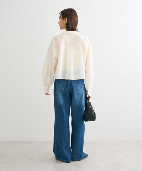 ELENCARE DUE（エレンカーレデュエ）の「・ELENCARE DUE ビスチェ付ショートシャツ（シャツ/ブラウス・レディース・グリーン/アイボリー/ブラック・FREE）」の22枚目の写真