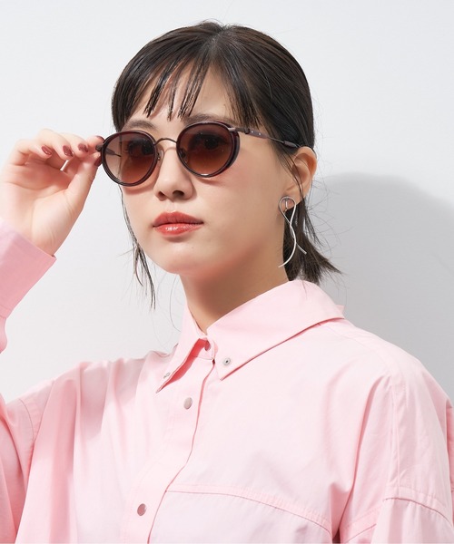 UNITED ARROWS（ユナイテッドアローズ）の「ボストン型 サングラス｜鼻パッド｜シェルパッド｜サングラス｜UVカット｜紫外線対策｜ユニセックス｜黒縁｜太縁フレーム｜Zoff｜UNITED ARROWS（サングラス・メンズ・ブラック/ブラウン/レッド・FREE）」の3枚目の写真