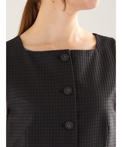 Te chichi（テチチ）の「スクエアジャカードミドルジレ（セットアップ可）（ベスト・レディース・ブラック・F）」の10枚目の写真