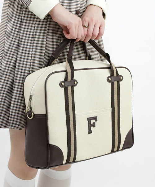 F i.n.t（フィント）の「ラインテープ使いボストンバッグ/fint（ボストンバッグ・レディース・グレー/ベージュ・FREE）」の10枚目の写真