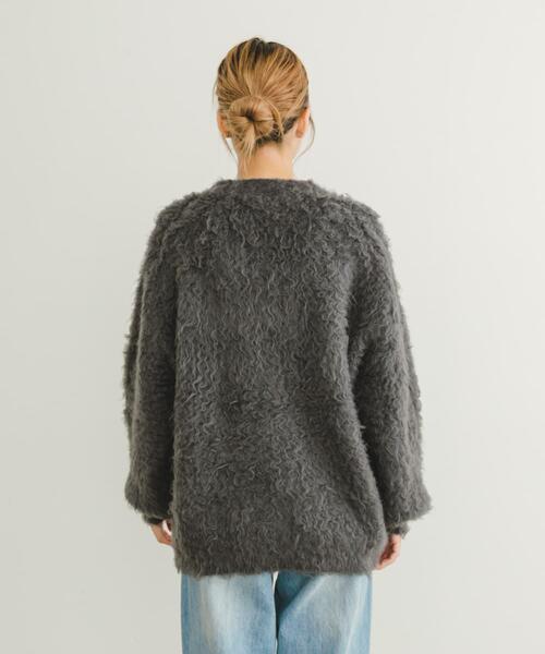 ITEMS URBANRESEARCH(アイテムズ アーバンリサーチ)の「起毛シャギーカーディガン(カーディガン/ボレロ・レディース・チャコールグレー/ホワイト/オレンジ・FREE)」の12枚目の写真