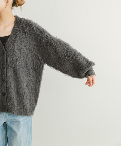 ITEMS URBANRESEARCH(アイテムズ アーバンリサーチ)の「起毛シャギーカーディガン(カーディガン/ボレロ・レディース・チャコールグレー/ホワイト/オレンジ・FREE)」の13枚目の写真