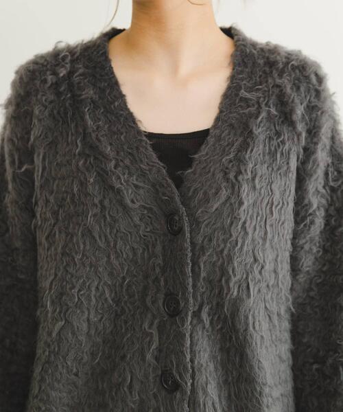 ITEMS URBANRESEARCH(アイテムズ アーバンリサーチ)の「起毛シャギーカーディガン(カーディガン/ボレロ・レディース・チャコールグレー/ホワイト/オレンジ・FREE)」の14枚目の写真