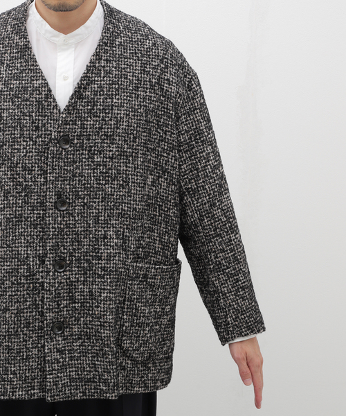 EDIFICE(エディフィス)の「la favola(ラ ファーヴォラ) for ED CARDIGAN JACKET(ツイード)(ノーカラージャケット・メンズ・ベージュ・2/1)」の8枚目の写真