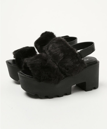 one after another NICE CLAUP | 【ar12月号掲載 ナイスクラップ】ファー厚底サンダル②(サンダル)