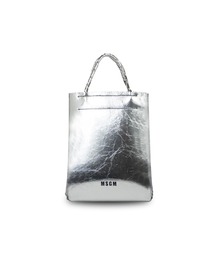 MSGM（エムエスジーエム）の「【NEW】MAT SILVER スモールトートバッグ（ハンドバッグ）」