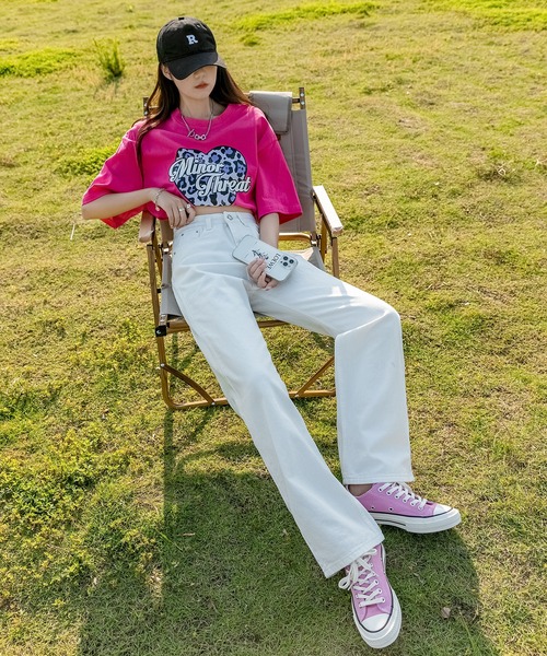 aimoha(アイモハ)の「【Aimoha】クラシックなストレートジーンズ(デニムパンツ・レディース・ライトブルー/ホワイト/ミント・SMALL/MEDIUM/LARGE)」の6枚目の写真