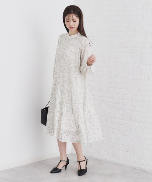 セール】2WAYリボン プリーツワンピース【洗濯機洗い可】（ワンピース