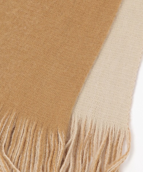 LAKOLE（ラコレ）の「リバーシブルマフラー/133332（マフラー・メンズ・ライトベージュ/ブルー/ブラック・FREE）」の8枚目の写真