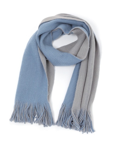 LAKOLE（ラコレ）の「リバーシブルマフラー/133332（マフラー・メンズ・ライトベージュ/ブルー/ブラック・FREE）」の12枚目の写真