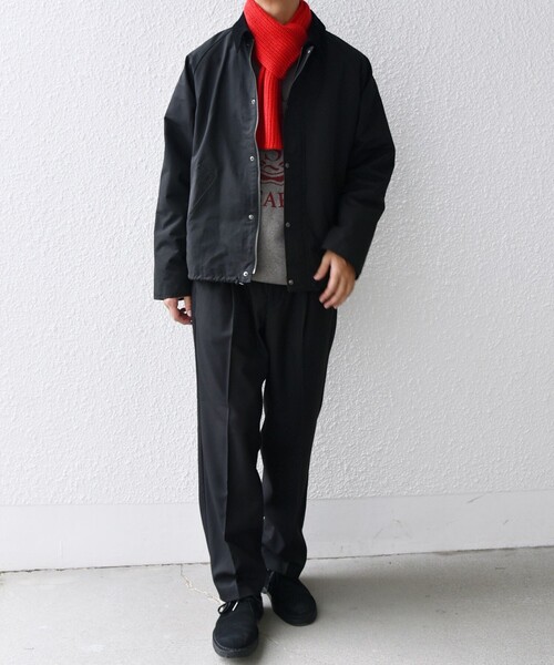 SHIPS any（シップス エニィ）の「SHIPS any: ウール / カシミヤ ホールガーメント ニット マフラー◇（マフラー・メンズ・ブラック/グレー/レッド・ONE SIZE）」の8枚目の写真