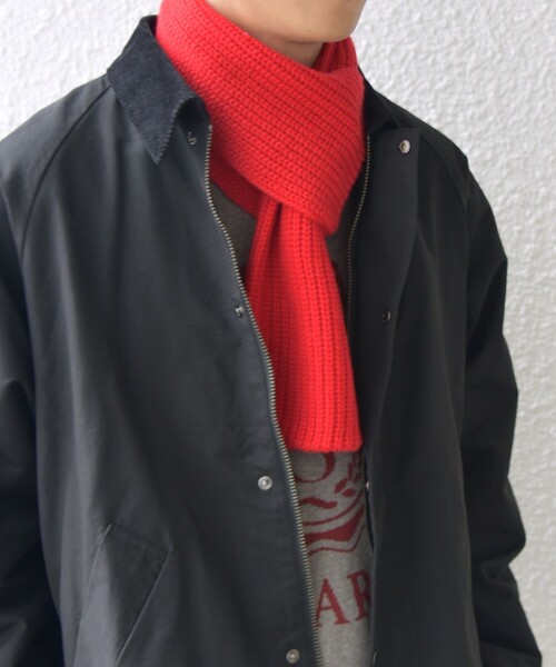 SHIPS any（シップス エニィ）の「SHIPS any: ウール / カシミヤ ホールガーメント ニット マフラー◇（マフラー・メンズ・ブラック/グレー/レッド・ONE SIZE）」の11枚目の写真