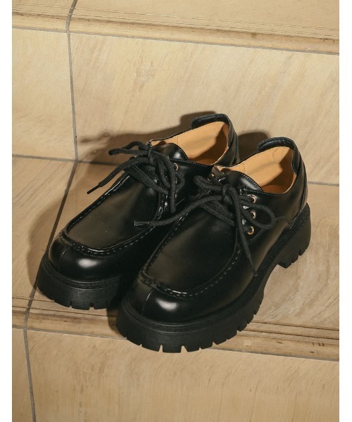 Re:EDIT（リエディ）の「レースアップローファー（ローファー・レディース・ブラック/ブラウン・SMALL/MEDIUM/LARGE/X-LARGE）」の4枚目の写真