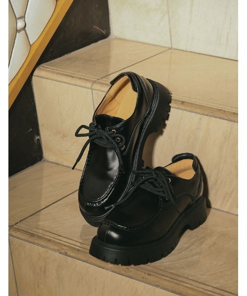 Re:EDIT（リエディ）の「レースアップローファー（ローファー・レディース・ブラック/ブラウン・SMALL/MEDIUM/LARGE/X-LARGE）」の5枚目の写真