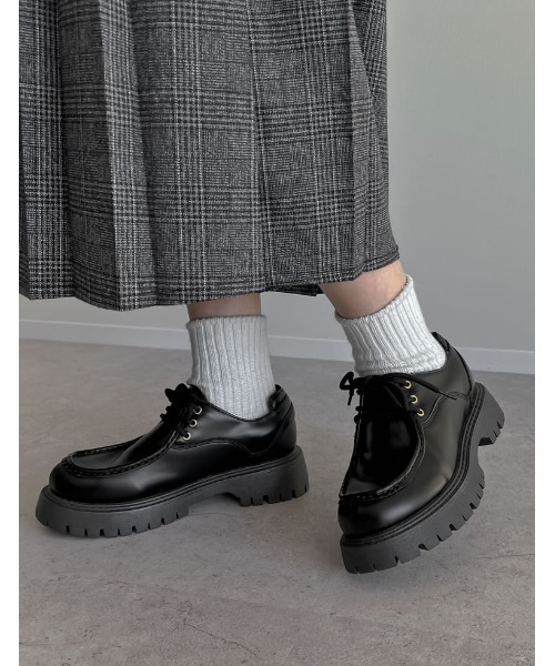 Re:EDIT（リエディ）の「レースアップローファー（ローファー・レディース・ブラック/ブラウン・SMALL/MEDIUM/LARGE/X-LARGE）」の17枚目の写真