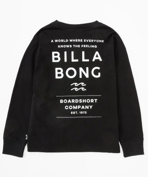 BILLABONG(ビラボン)の「BILLABONG キッズ DECAF ロンT 【2024年秋冬モデル】/ビラボンロゴバックプリントUSAコットン長袖Tシャツ(Tシャツ/カットソー・キッズ・オフホワイト/ブラック/オレンジ系その他・90/110/130/140/150/160)」の1枚目の写真