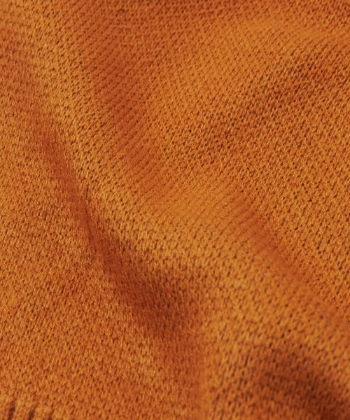 CUBE SUGAR（キューブシュガー）の「ループジャガードニットラインリブブルゾン（スタジャン・レディース・ネイビー/オレンジ/カーキ・M）」の12枚目の写真