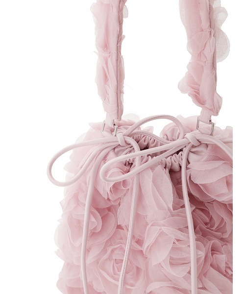 LILY BROWN（リリーブラウン）の「３Ｄフラワードロストバッグ（ショルダーバッグ・レディース・ブラック/オフホワイト/ピンク・FREE）」の12枚目の写真