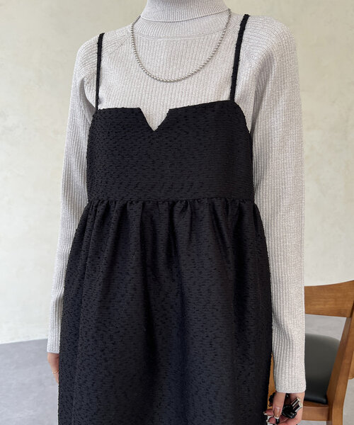 Chez toi(シェトワ)の「ジャガードキャミワンピース(ワンピース・レディース・ブラック/ブラウン/ライトグレー・FREE)」の20枚目の写真