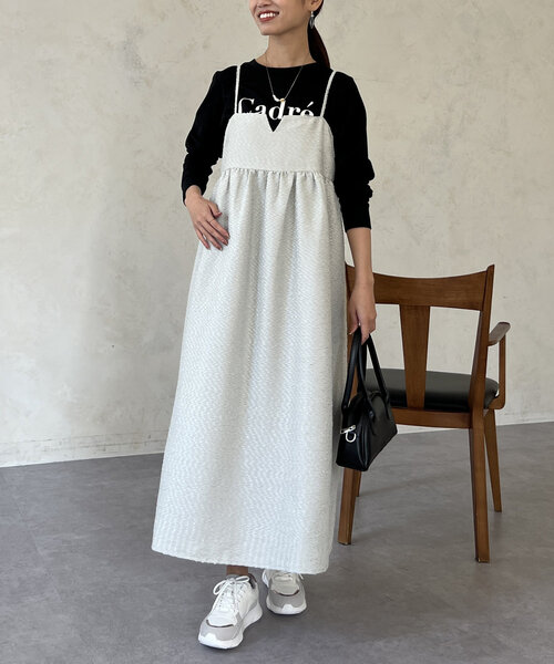 Chez toi(シェトワ)の「ジャガードキャミワンピース(ワンピース・レディース・ブラック/ブラウン/ライトグレー・FREE)」の22枚目の写真