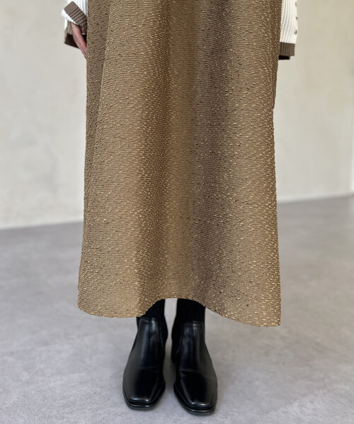 Chez toi(シェトワ)の「ジャガードキャミワンピース(ワンピース・レディース・ブラック/ブラウン/ライトグレー・FREE)」の10枚目の写真