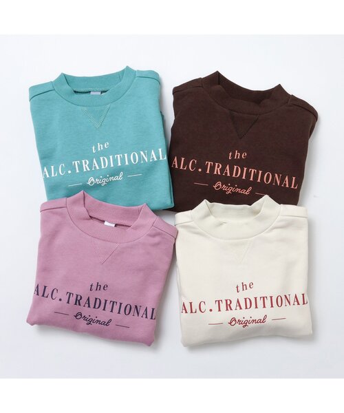 apres les cours(アプレレクール)の「ALCロゴトレーナー(スウェット・キッズ・ブラウン/ピンク/アイボリー/ターコイズブルー・80/90/100/110/120/130)」の10枚目の写真