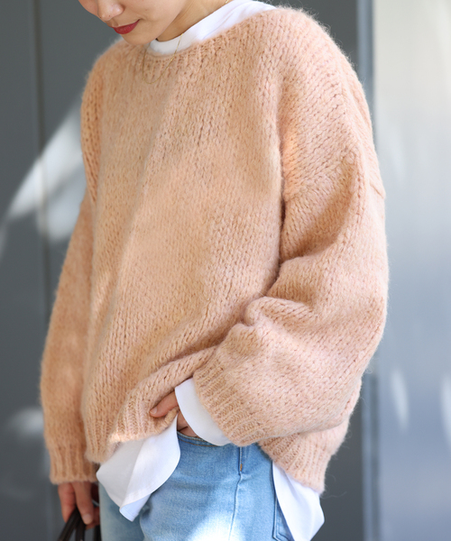 TRICOTS JEAN MARC（トリコットジーンマルク）の「《追加》【TRICOTS JEANMARC/トリコ・ジャンマルク】 ニットプルオーバー（ニット/セーター・レディース・ライトグレー/ベージュ系その他/グレー/ブルー/イエロー・FREE）」の3枚目の写真