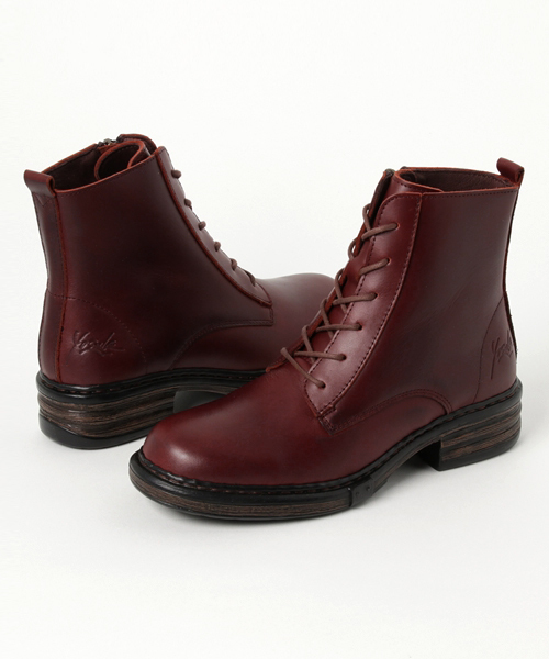 YOSUKE（ヨースケ）の「「YOSUKE/ヨースケ」レースアップレザーショートブーツ（ブーツ・レディース・ダークブラウン/ブラウン系その他/ブラック/キャメル/オリーブ/ホワイト/ワイン/イエロー系その他/ブラウン系その他2・22.5/24.5/23/24/23.5）」の9枚目の写真