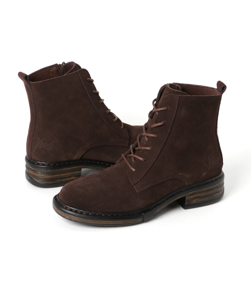 YOSUKE（ヨースケ）の「「YOSUKE/ヨースケ」レースアップレザーショートブーツ（ブーツ・レディース・ダークブラウン/ブラウン系その他/ブラック/キャメル/オリーブ/ホワイト/ワイン/イエロー系その他/ブラウン系その他2・22.5/24.5/23/24/23.5）」の6枚目の写真