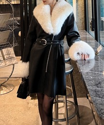 ROYAL PARTY | ミドルフェイクムートンコート(ムートンコート)