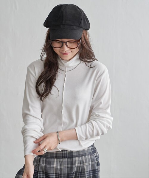 LBC(エルビーシー)の「クシュスリーブクシュネックロンT(Tシャツ/カットソー・レディース・ブラック/その他30/ネイビー/ホワイト/オリーブ・L/M)」の6枚目の写真