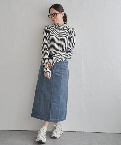 LBC(エルビーシー)の「クシュスリーブクシュネックロンT(Tシャツ/カットソー・レディース・ブラック/その他30/ネイビー/ホワイト/オリーブ・L/M)」の15枚目の写真