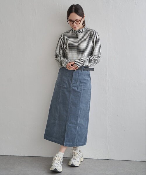 LBC(エルビーシー)の「クシュスリーブクシュネックロンT(Tシャツ/カットソー・レディース・ブラック/その他30/ネイビー/ホワイト/オリーブ・L/M)」の16枚目の写真