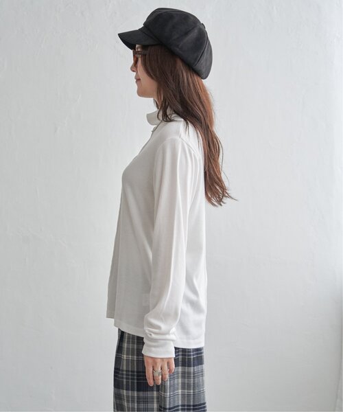 LBC(エルビーシー)の「クシュスリーブクシュネックロンT(Tシャツ/カットソー・レディース・ブラック/その他30/ネイビー/ホワイト/オリーブ・L/M)」の17枚目の写真