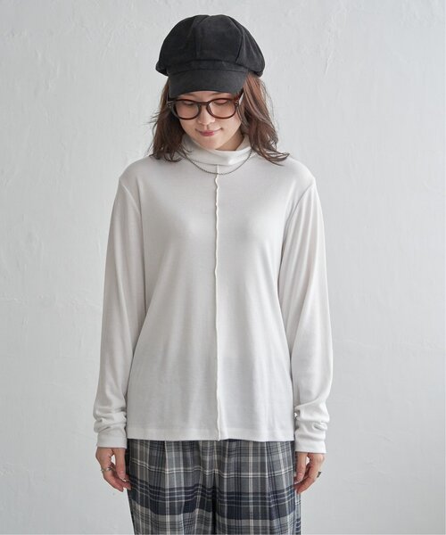 LBC(エルビーシー)の「クシュスリーブクシュネックロンT(Tシャツ/カットソー・レディース・ブラック/その他30/ネイビー/ホワイト/オリーブ・L/M)」の19枚目の写真