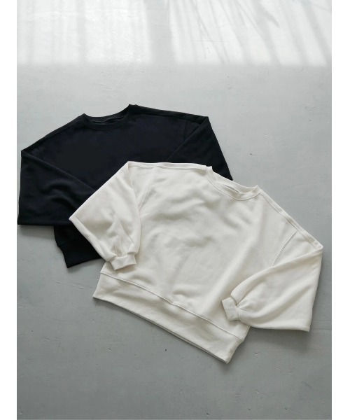 TRUNC(トランクエイティーエイト)の「Volume Sleeve Simple Pullover(スウェット・レディース・ブラック/アイボリー・FREE)」の16枚目の写真