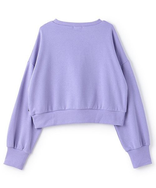 by LOVEiT（バイラビット）の「エンボスオングリッタープルオーバー（スウェット・キッズ・オフホワイト/ブラック/ラベンダー・120cm/130cm/140cm/150cm/160cm）」の4枚目の写真